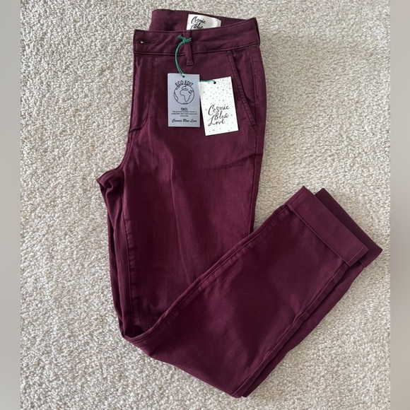 cosmic blue love Pants - NWT Cosmic Blue Love Cuffed Skinny Pant